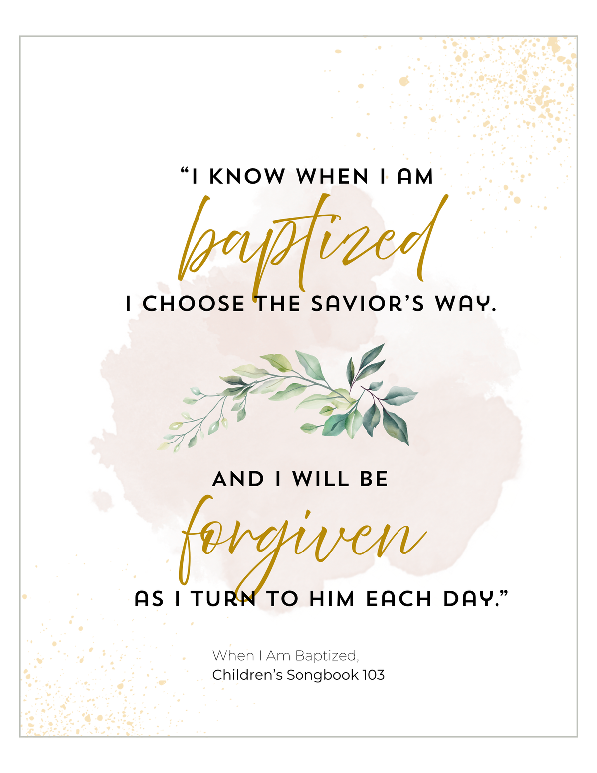 When I Am Baptized