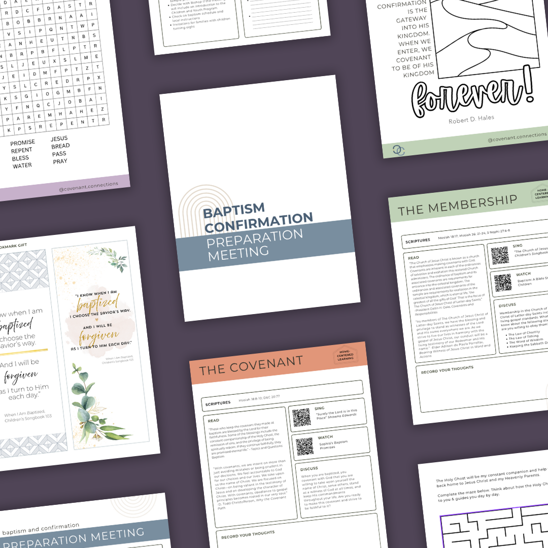 Baptism & Confirmation Preparation Meeting Packet