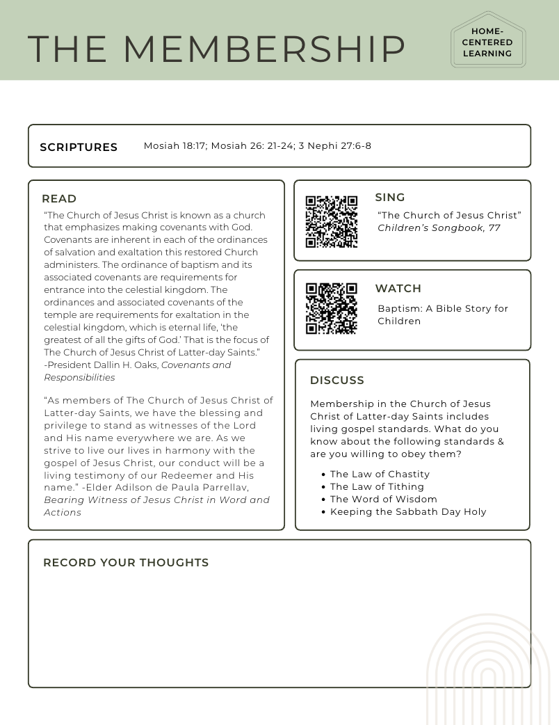 Baptism & Confirmation Preparation Meeting Packet